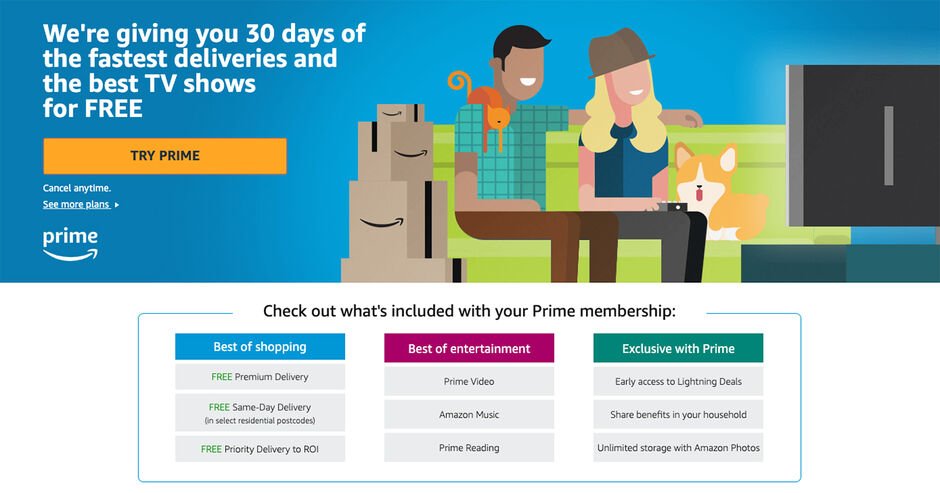 amazon prime teste gratuito uk benefícios da associação