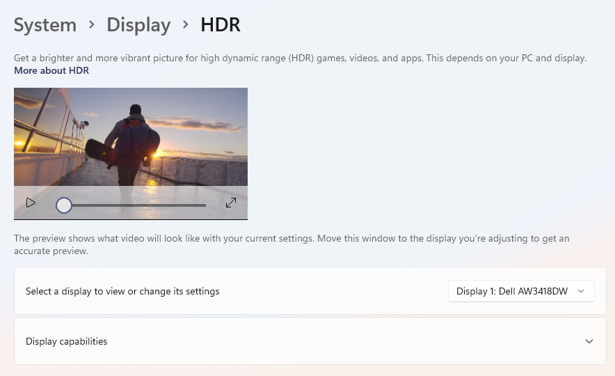 HDR automático do Windows 11