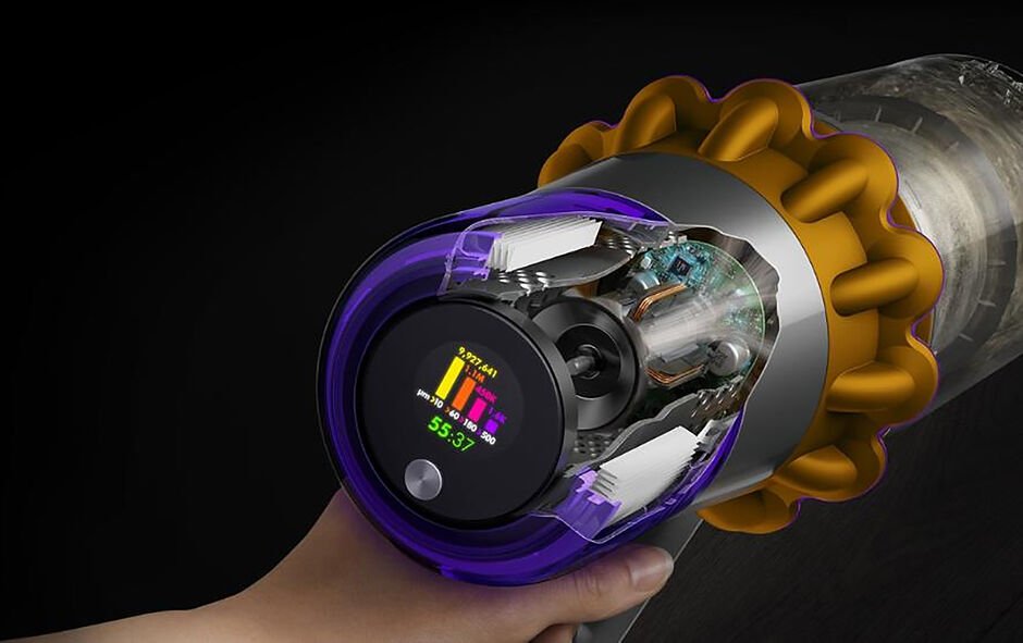 Dyson V15 Detect revisão do sensor piezoelétrico