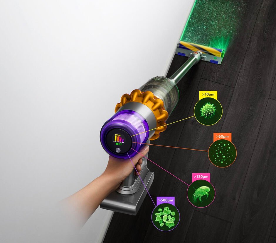 dyson v15 detecta laser de revisão de aspirador de pó sem fio