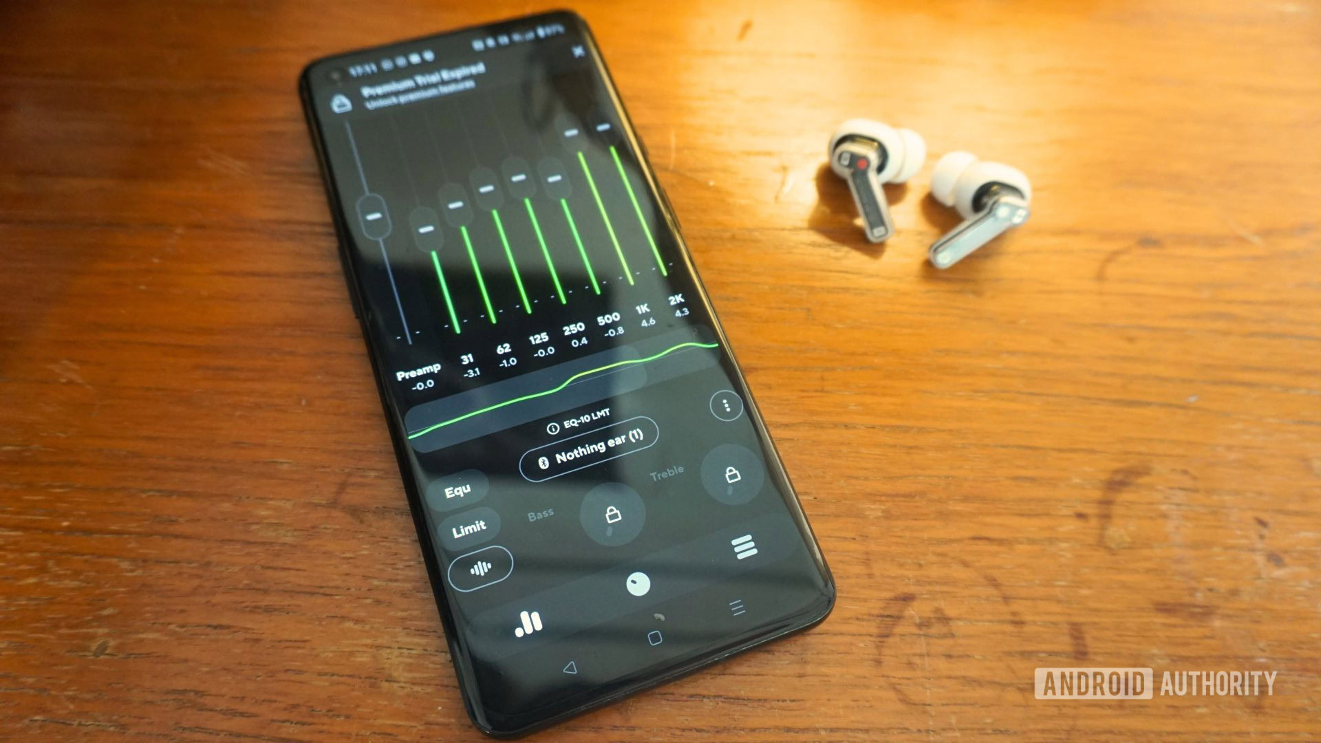 PowerAmp EQ e Nothing Ear 1