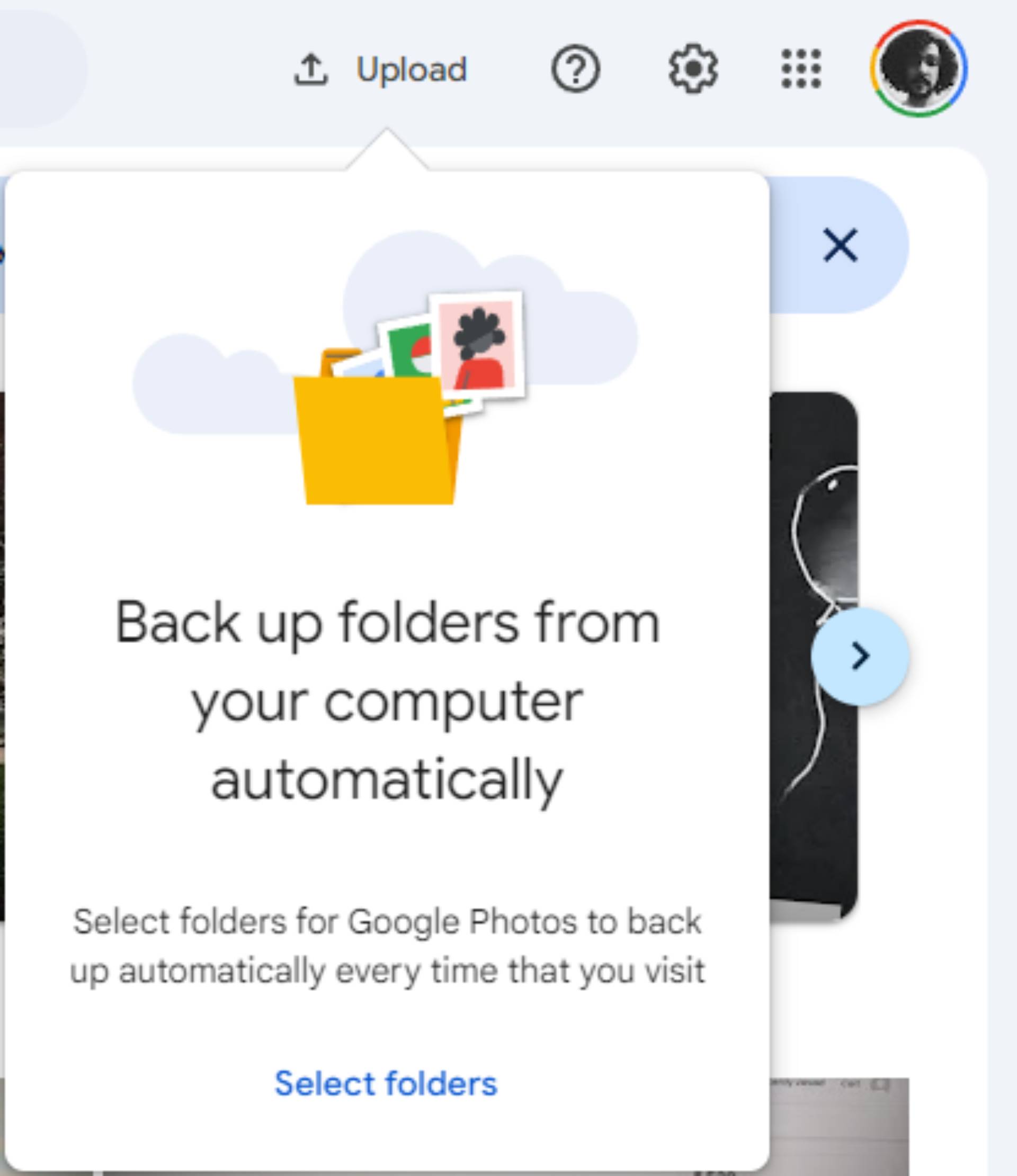 Backup da pasta Google Fotos