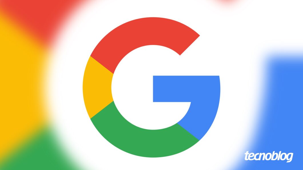 Arte mostra a marca do Google, uma letra "G" ao centro em cores vermelho, amarelo, verde e azul. Na parte inferior direita, a marca do "tecnoblog" &eacute; vis&iacute;vel.
