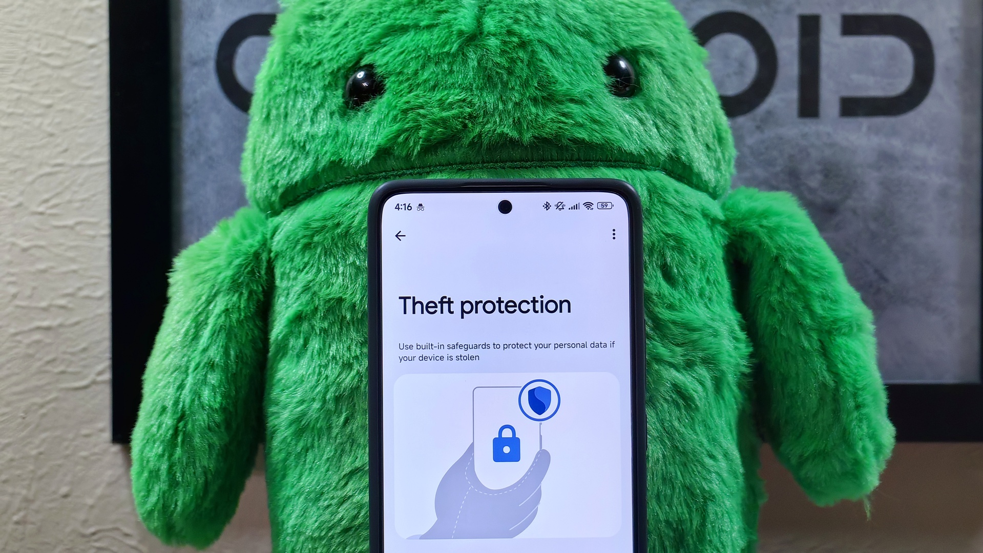 Configurações de proteção contra roubo no Android