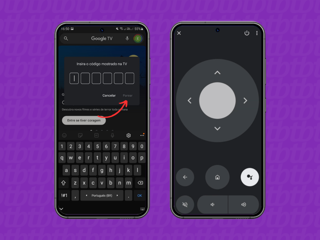 Pareando a Android TV com o celular via Google TV
