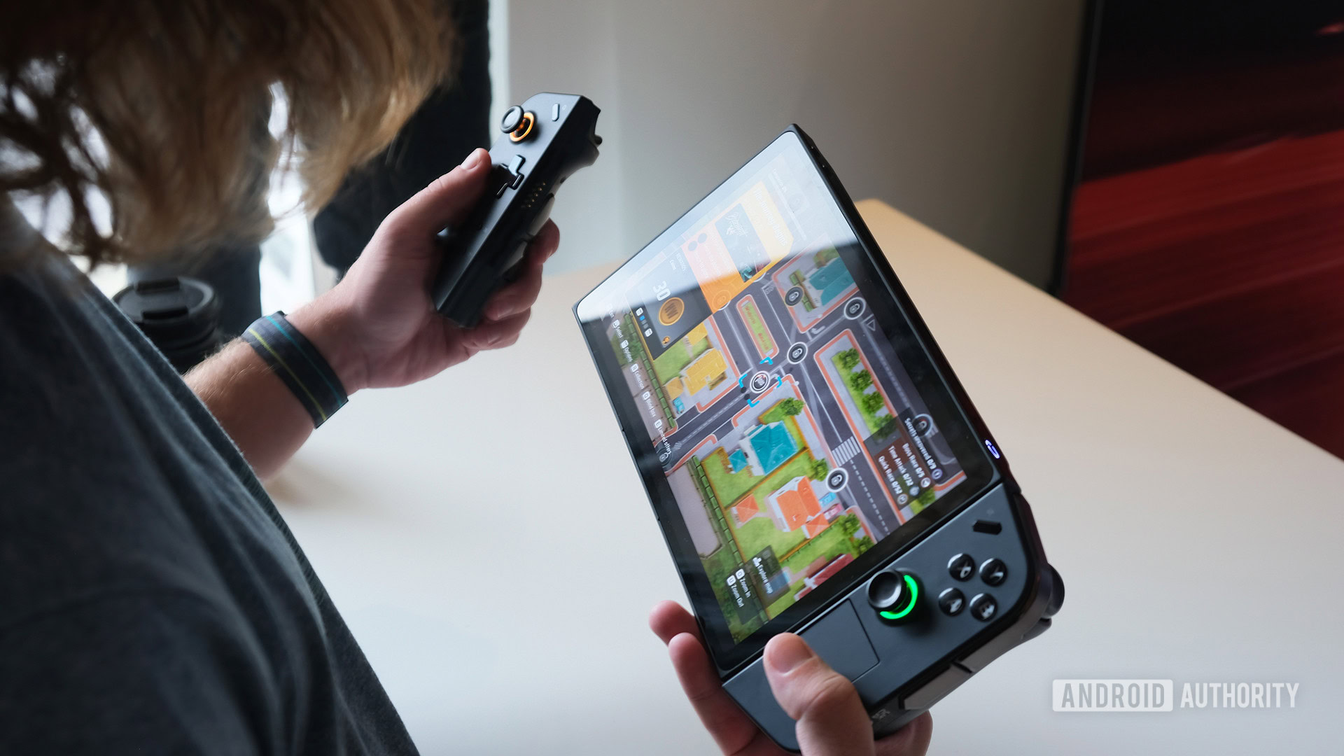 Lenovo Legion Go removendo o controlador esquerdo do dispositivo