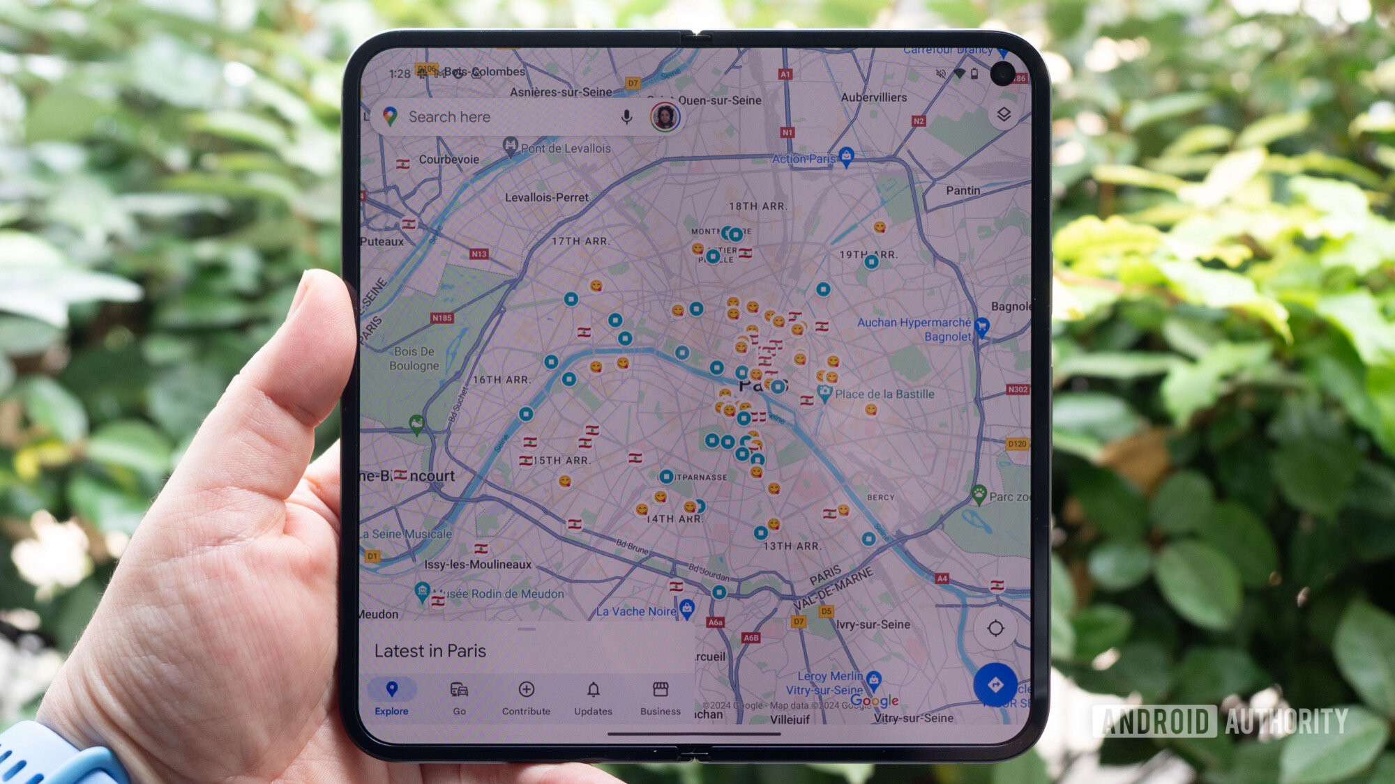 Google Pixel 9 Pro Fold Display Desdobrado Google Maps Google Pixel 9 Pro Fold Display Desdobrado Google Maps