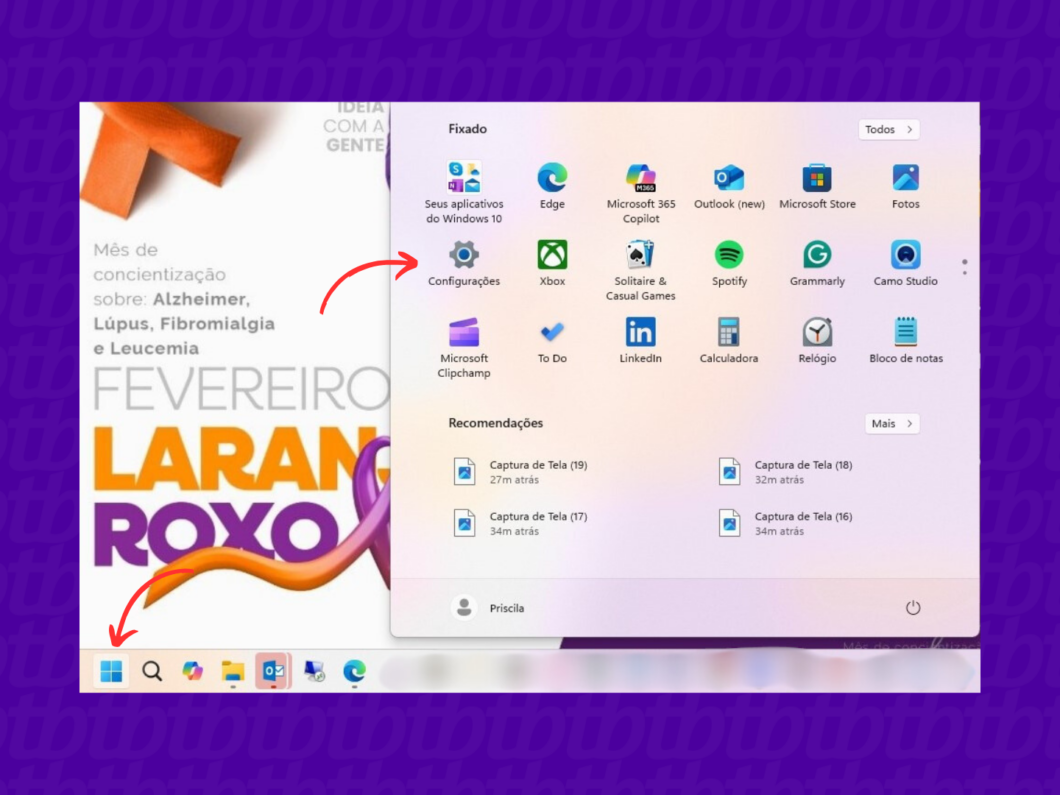 Acessando as configura&ccedil;&otilde;es do Windows 10