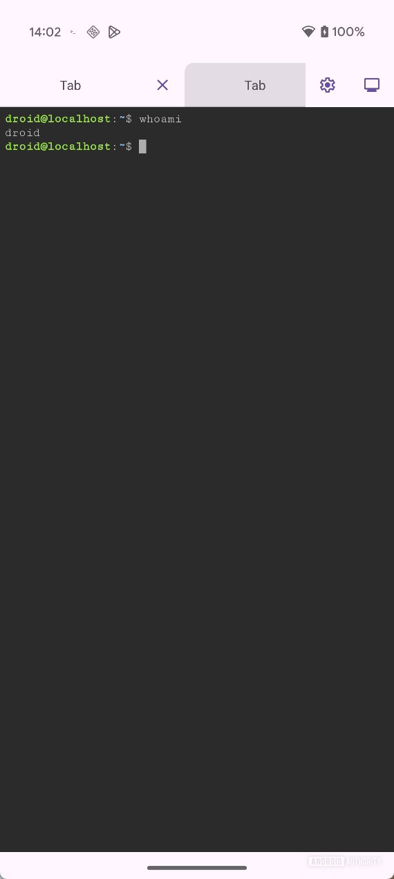 Nova guia no terminal Linux no Android 16 beta 3