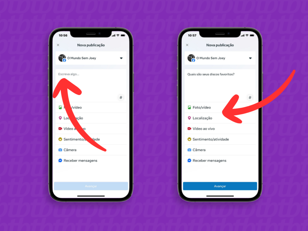 Criando uma legenda e usando as outras ferramentas de edição do post