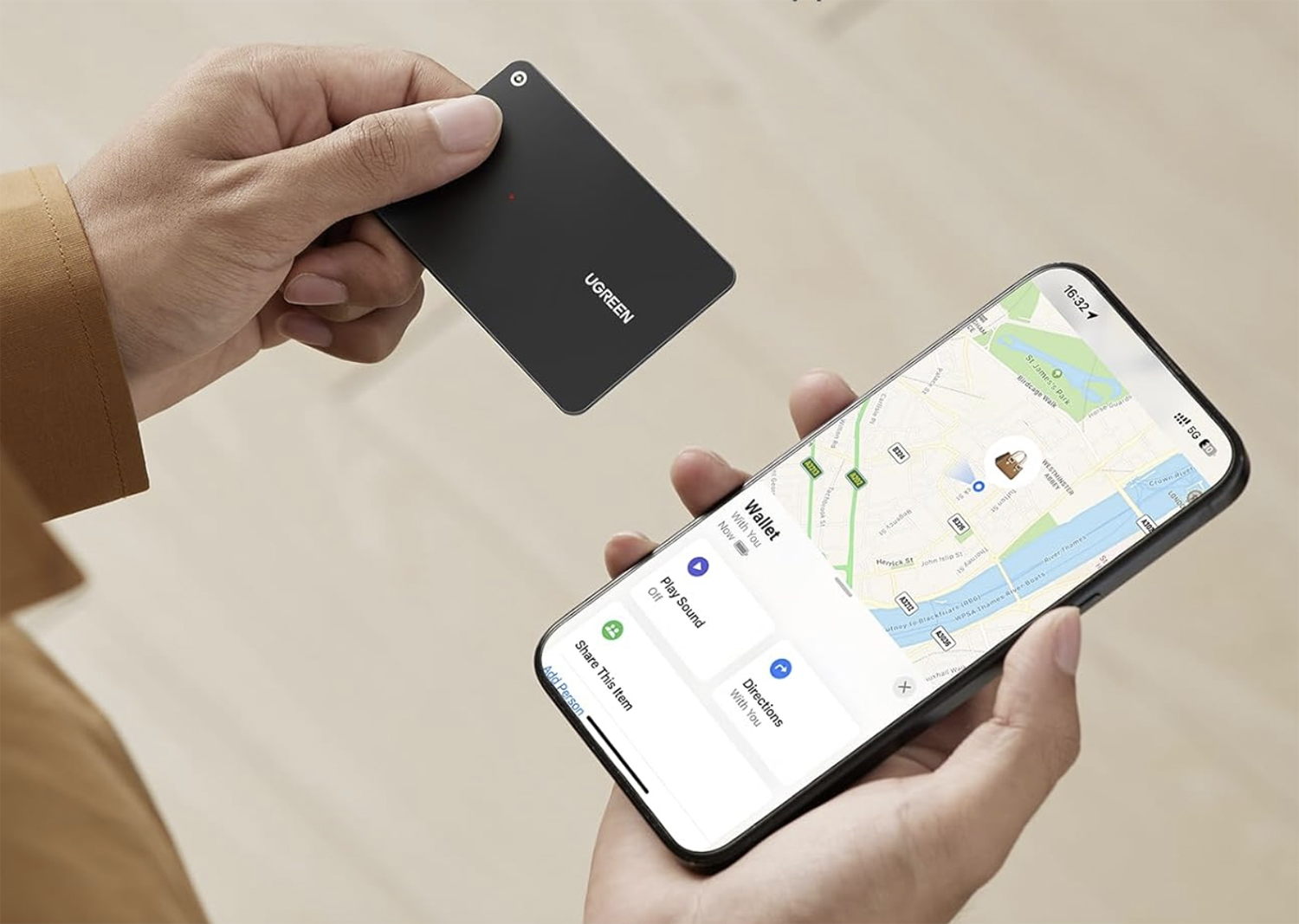 Ugreen Bluetooth Wallet Finder Tracker Tag - Best Apple Bluetooth tracker for wallets