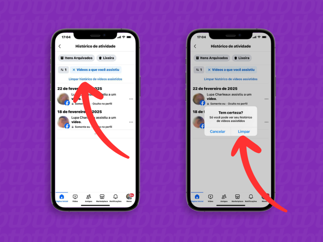 Usando a ferramenta "Limpar hist&oacute;rico de v&iacute;deos assistidos"