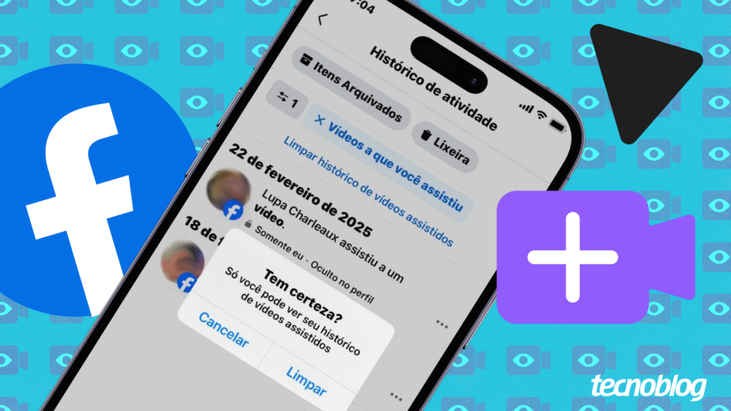 Ilustra&ccedil;&atilde;o do Facebook mostra a p&aacute;gina "V&iacute;deos a que voc&ecirc; assistiu"