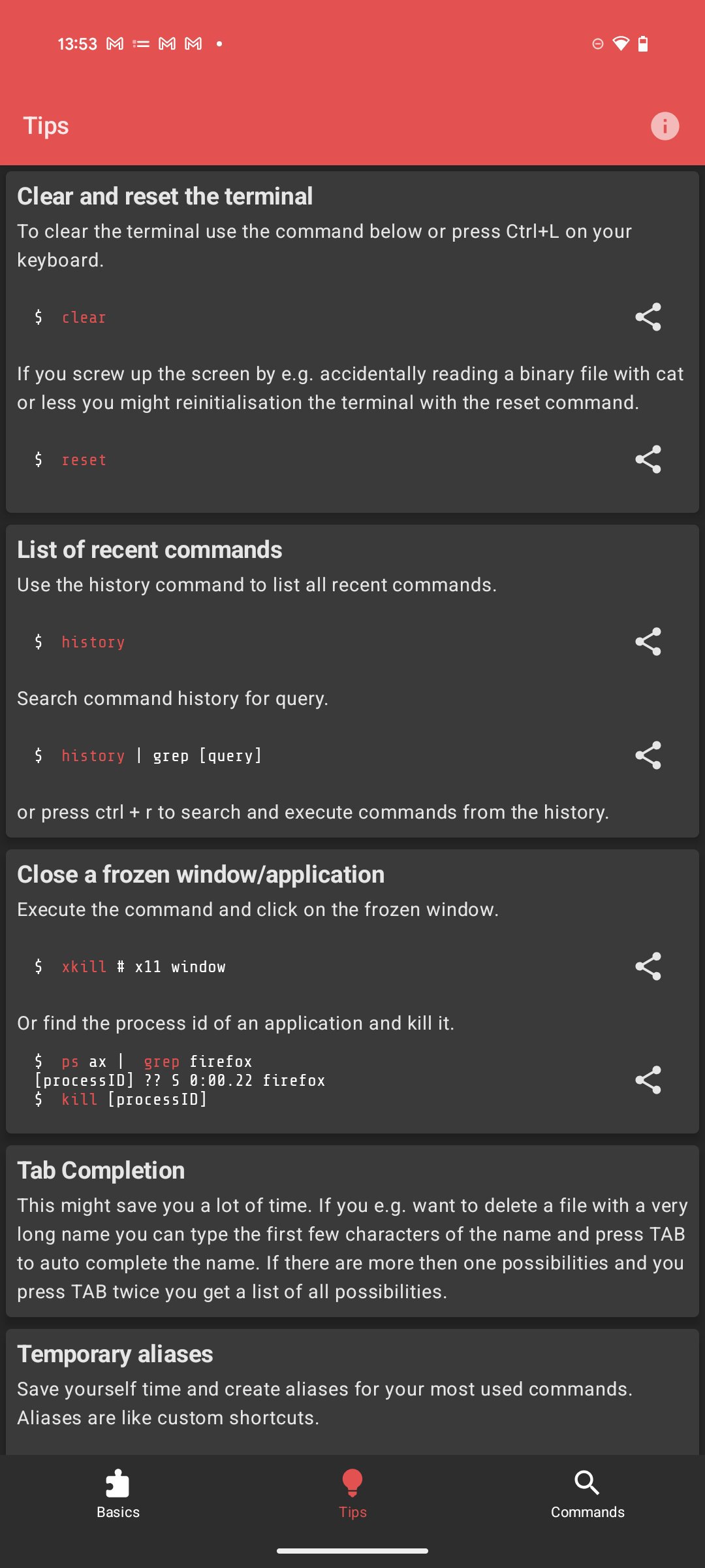 Screenshot da biblioteca de comando do Android Linux 005