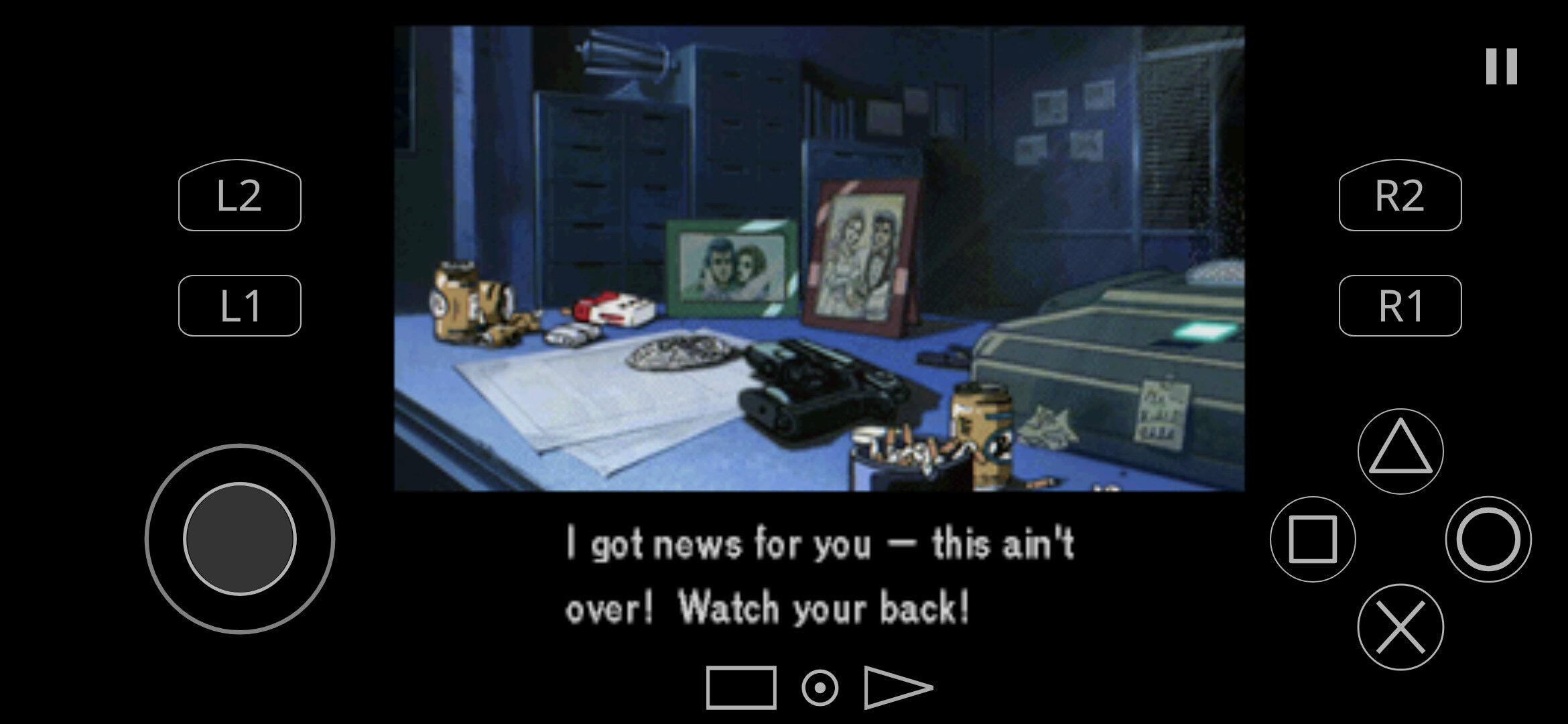 Jogo de policenauts em execução no emulador Jogo de policenauts em execução no emulador