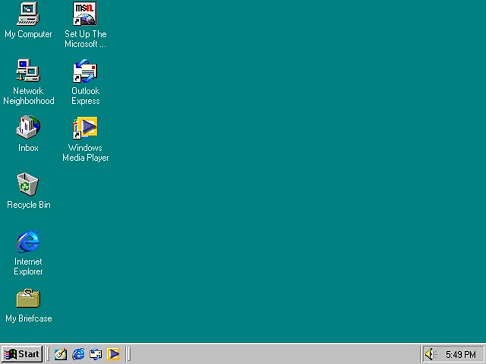 Tela do Windows 95