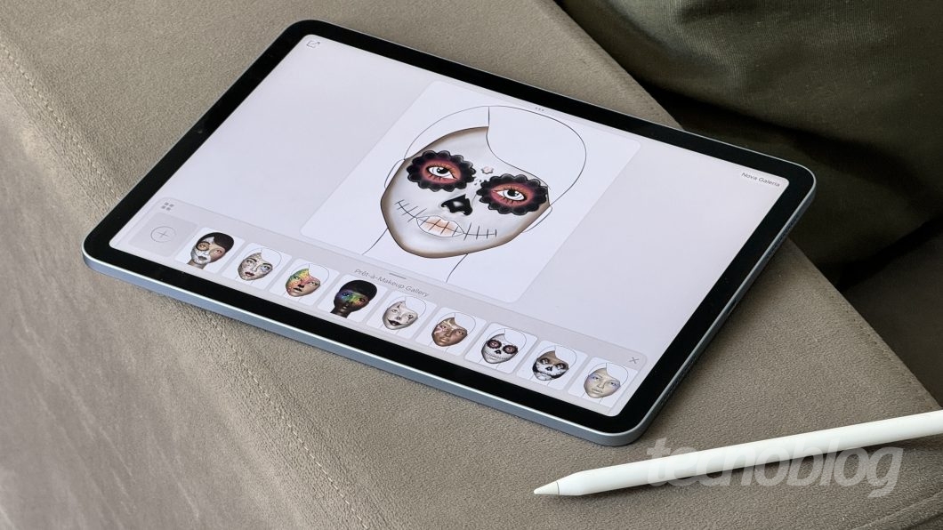 Tablet exibe aplicativo