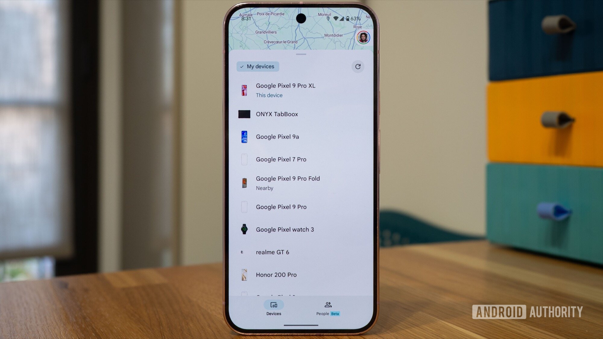 google encontre minha lista de dispositivos do aplicativo do dispositivo