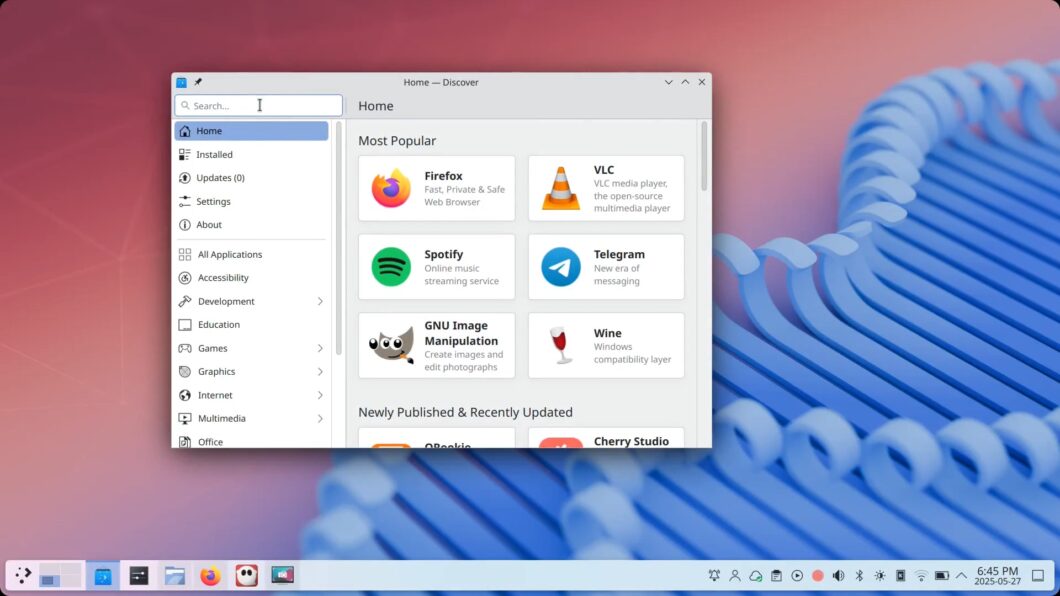 Ambiente KDE Plasma no Linux