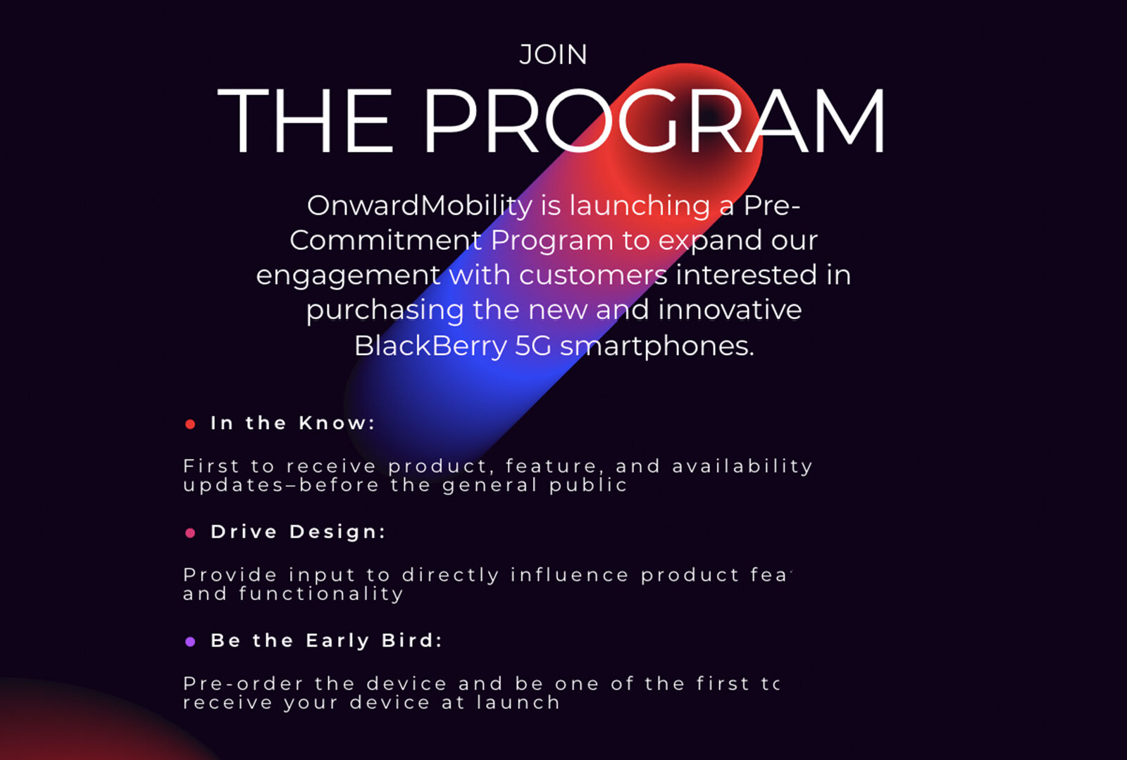 OnwardMobility BlackBerry comittment program