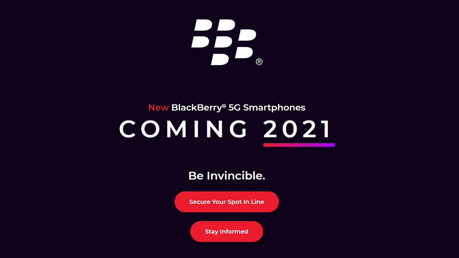 OnwardMobility BlackBerry coming soon 2021 in 2022