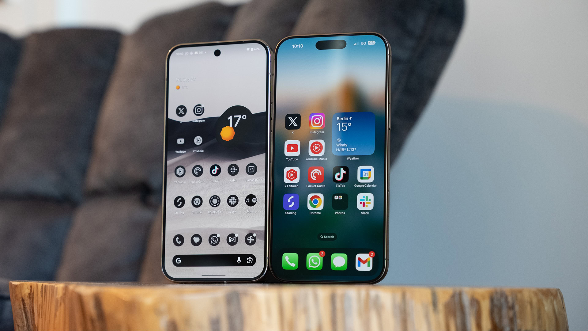 Tela do iPhone 16 Pro Max e Pixel 9 Pro XL
