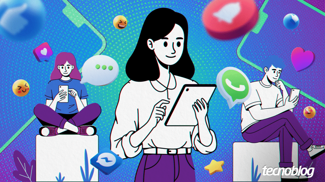 Ilustração de redes sociais