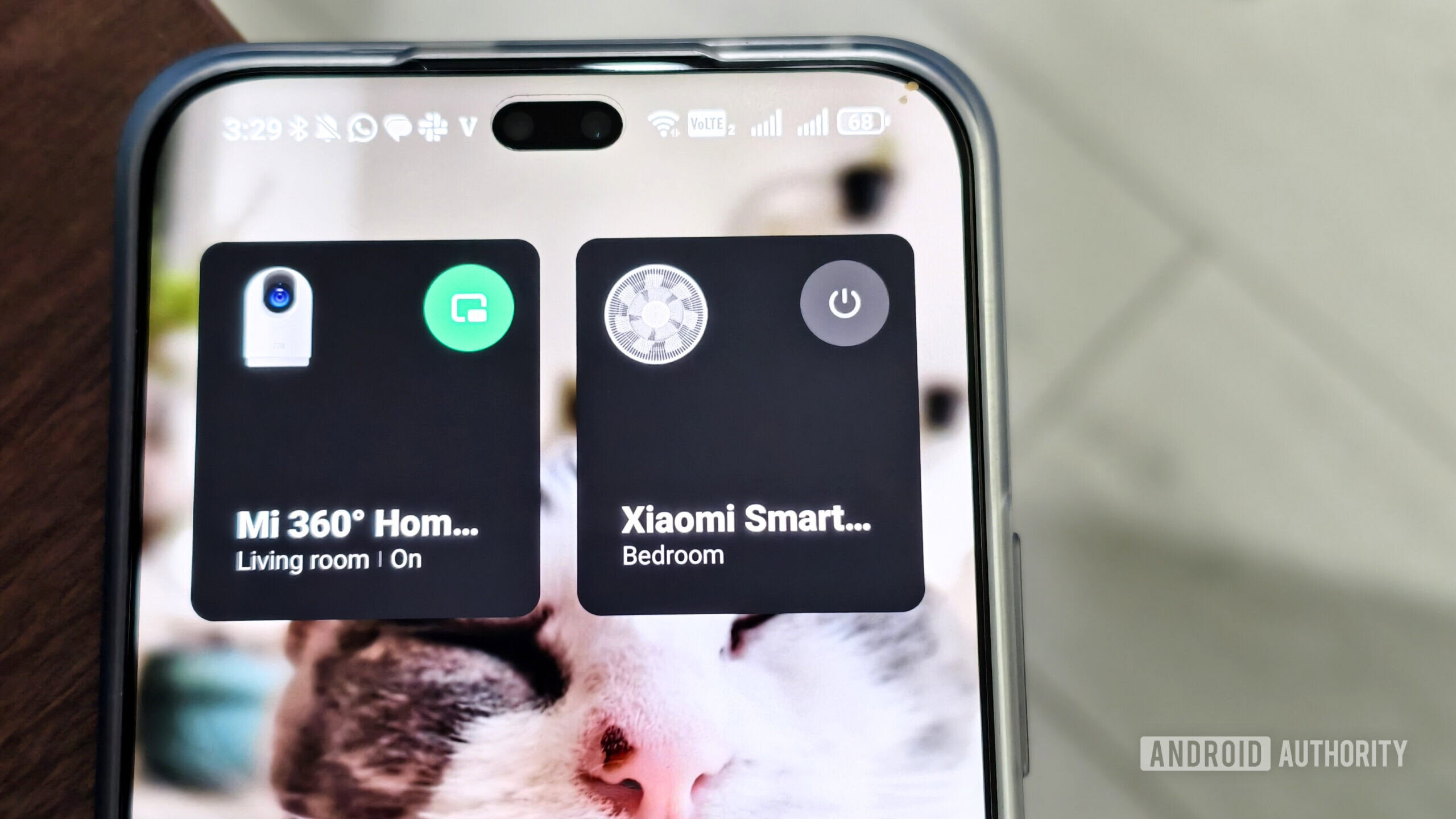 Widgets caseiros Xiaomi em um smartphone