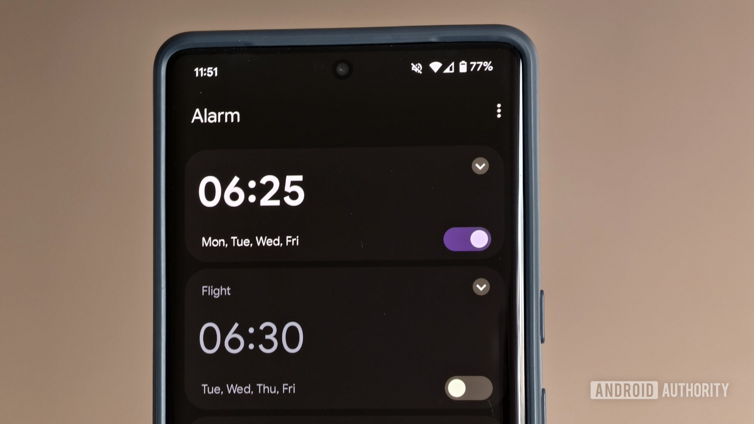Alarmes do app relógio Google Pixel