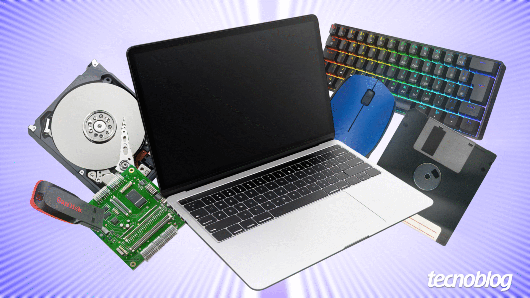 Ilustração de hardwares