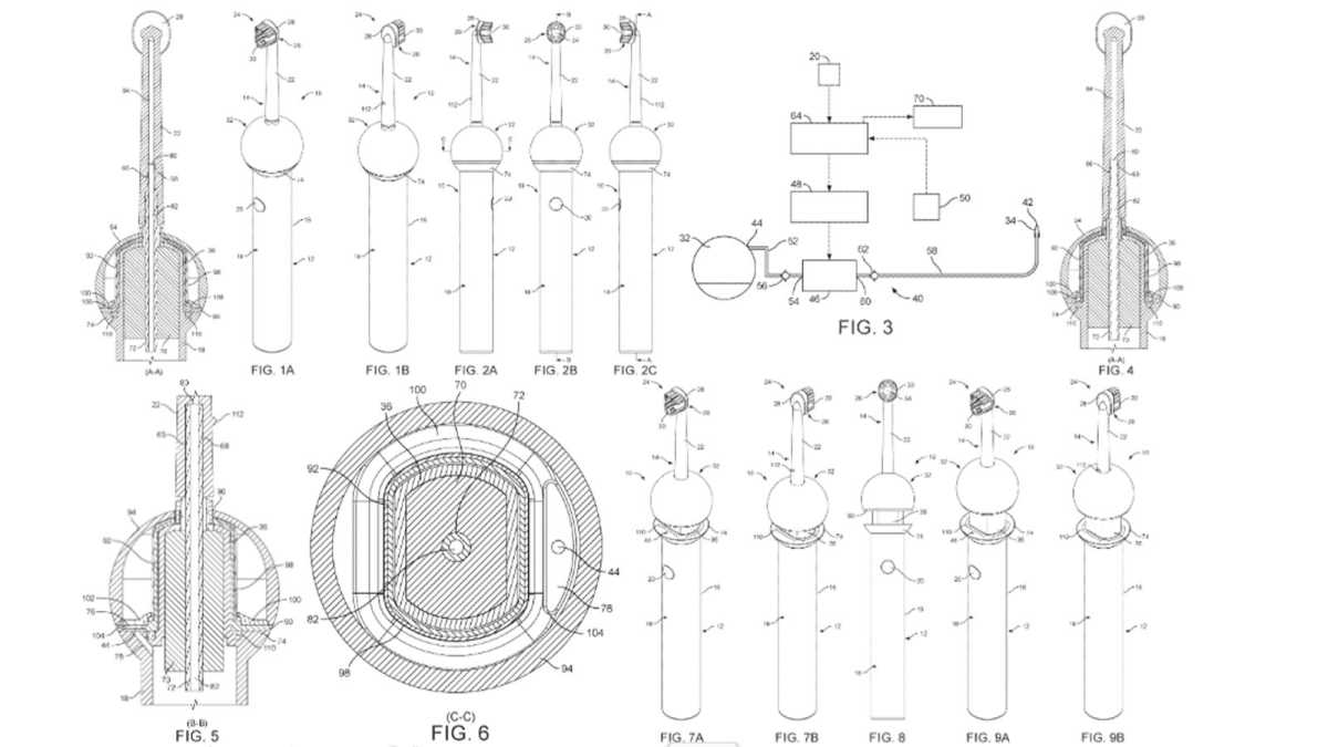 Dyson electric toothbrush patent illustrations