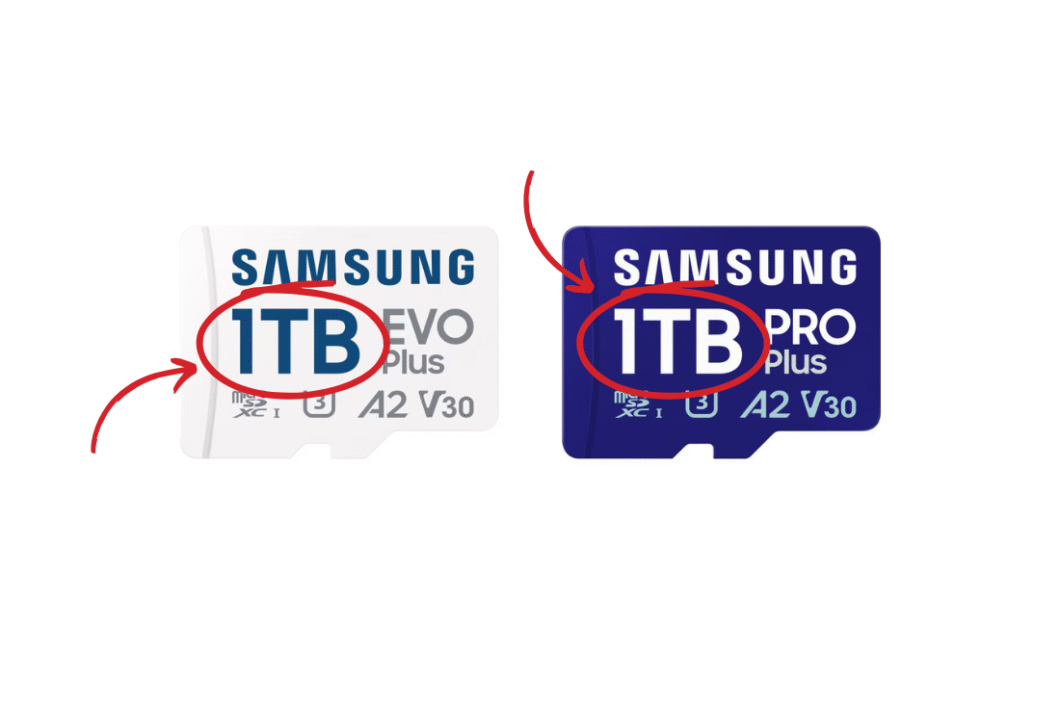 Indica&ccedil;&atilde;o do tamanho de armazenamento do microSD
