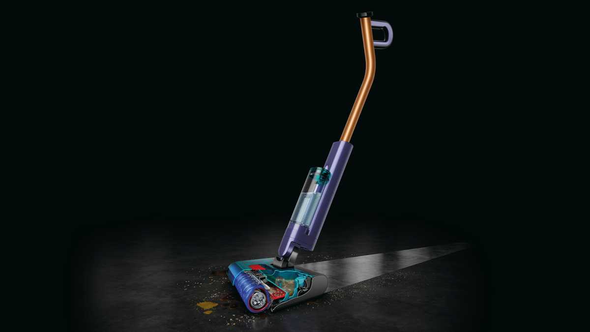 The wet vacuum against a black backdrop