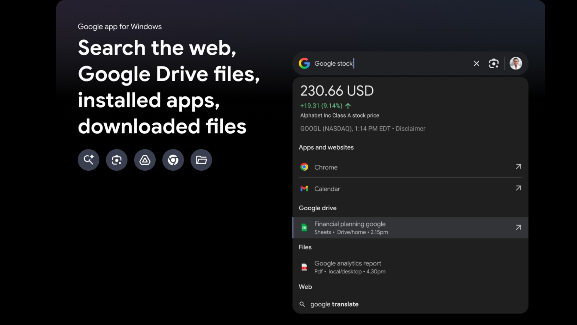 Google App para Windows