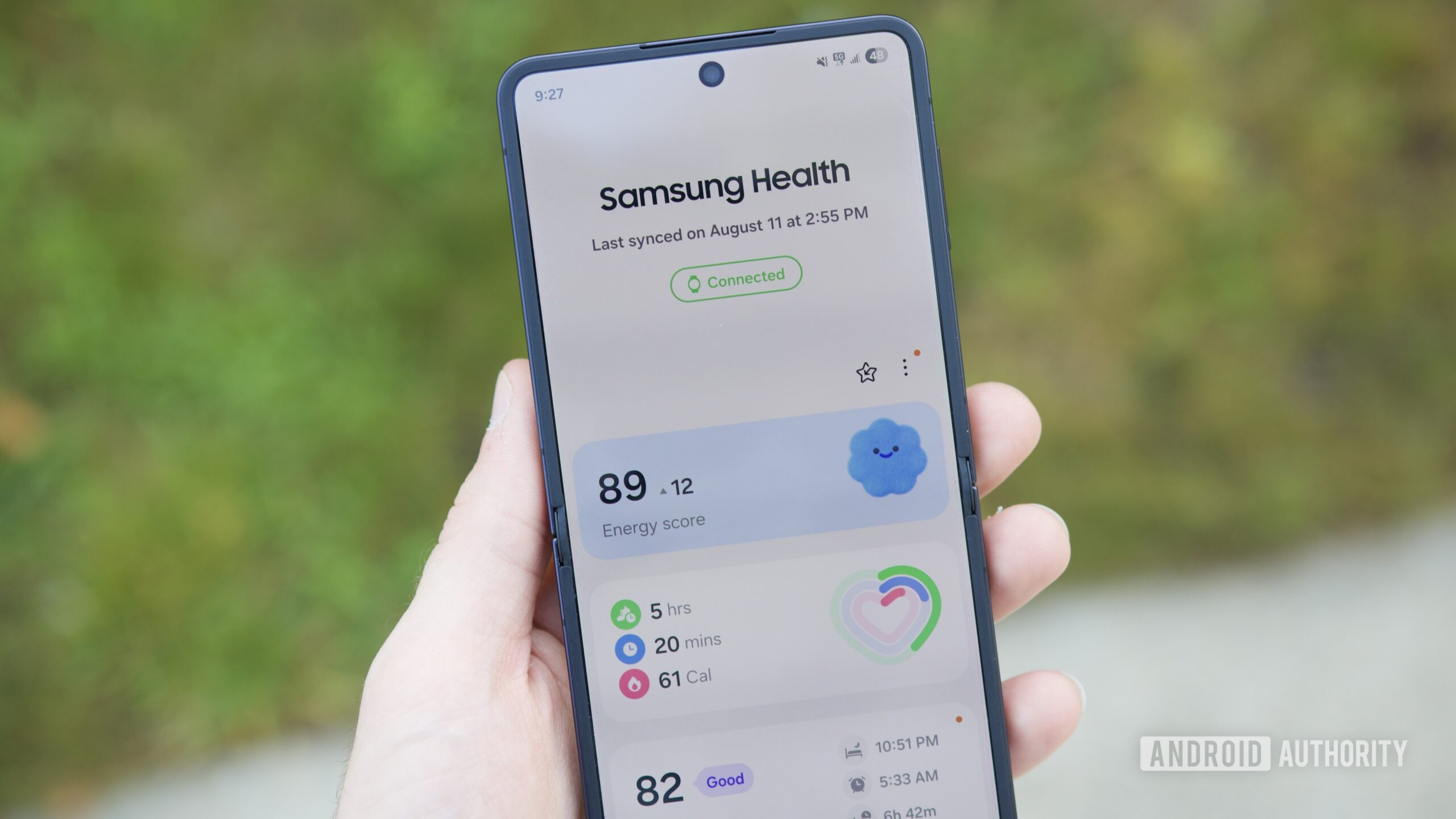 Samsung Galaxy Watch 8 Classic Review 18 Samsung Health App em execução em um telefone Samsung.