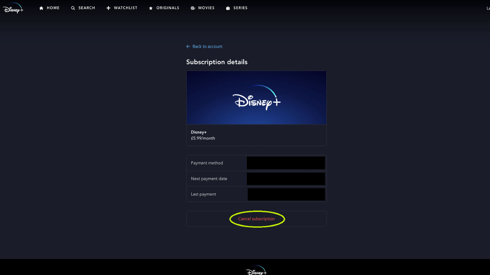 How to cancel Disney Plus