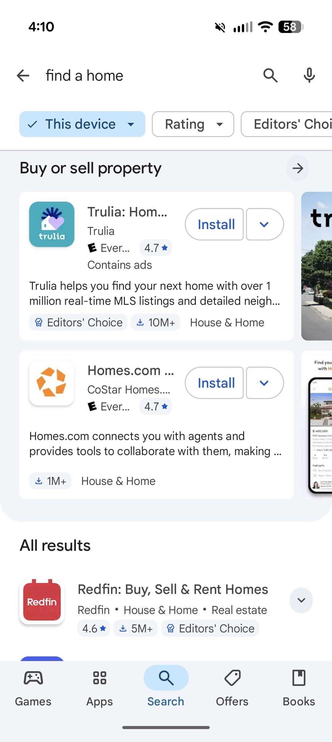 Google Play Store Guied Search Screenshot 3
