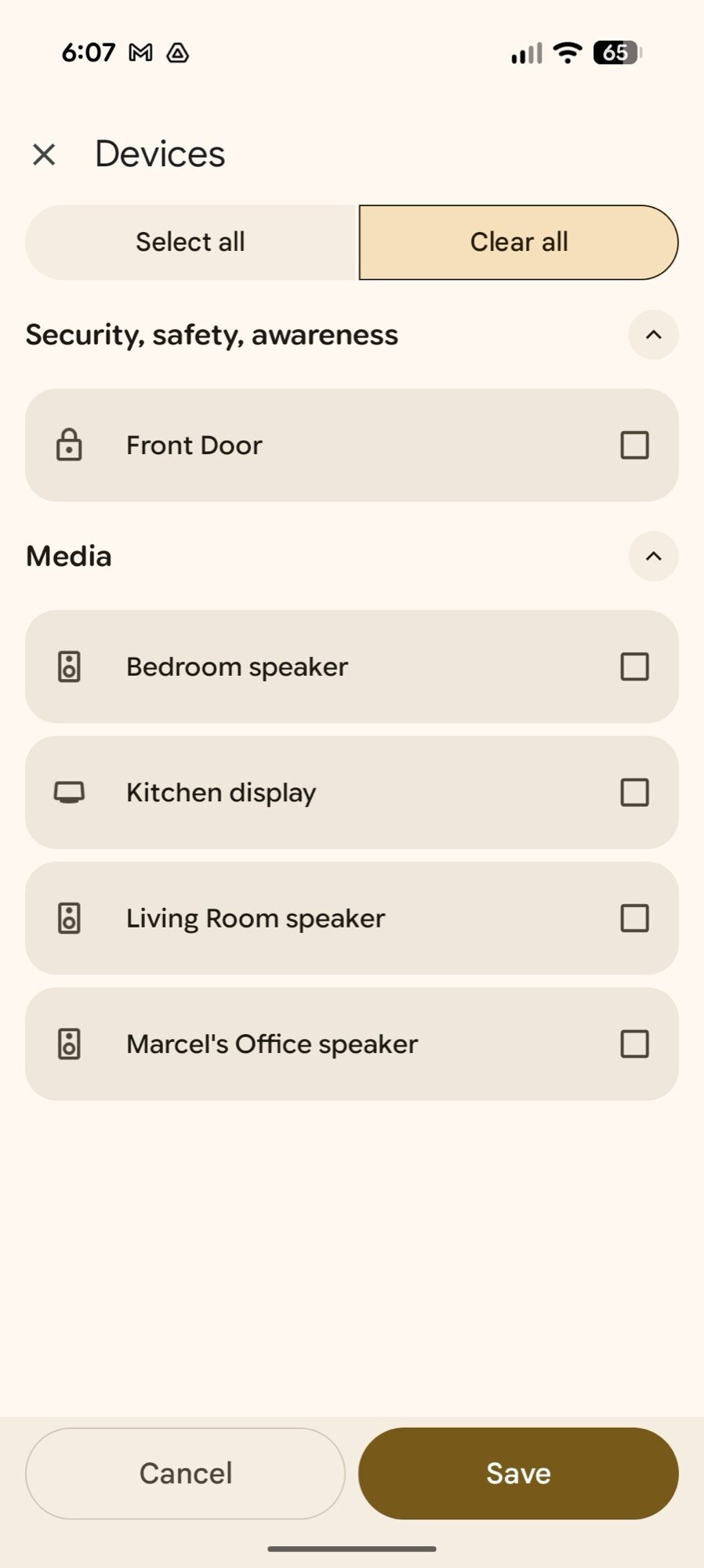 Guia de atividades de captura de tela do Google Home