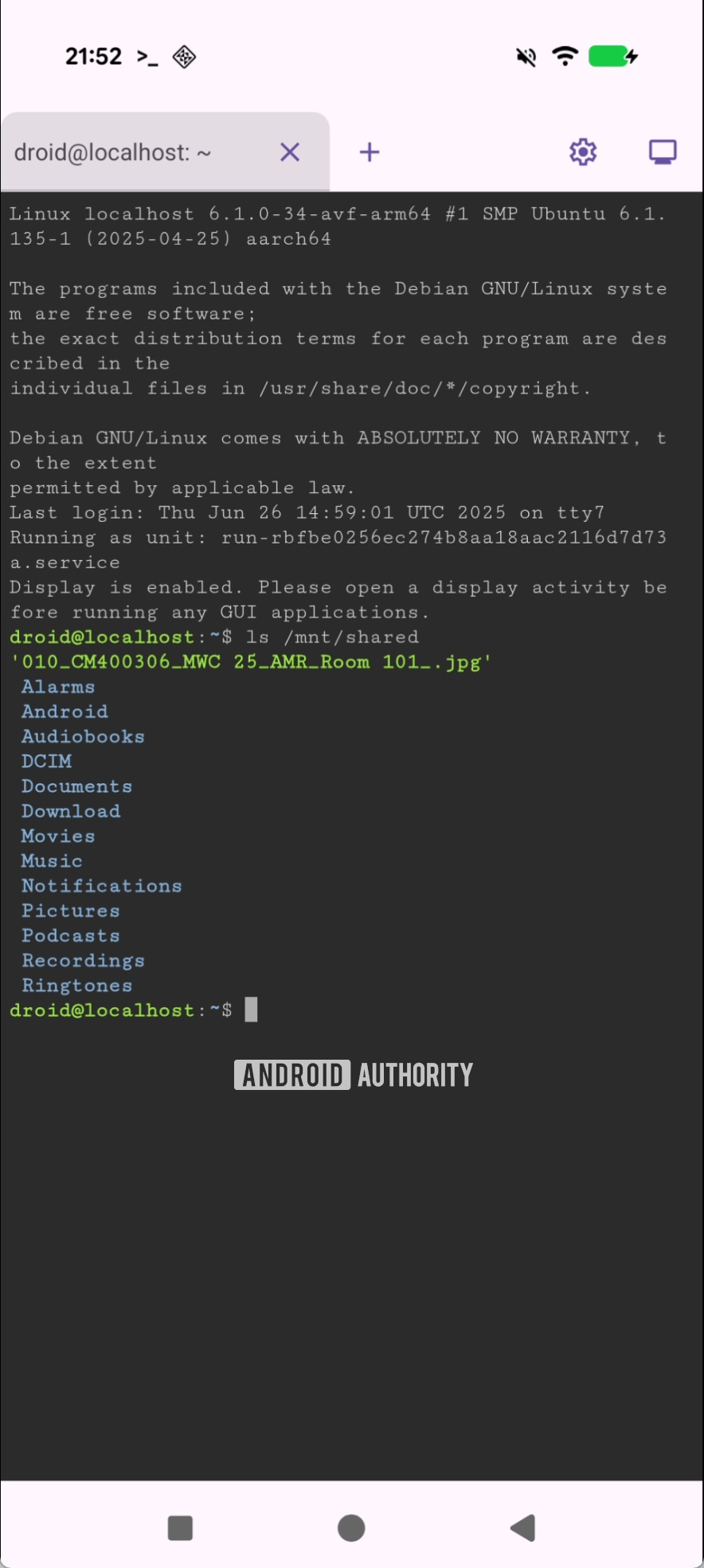 Terminal Linux com acesso completo de armazenamento compartilhado no Android 16 QPR2 Beta 2 Terminal Linux com acesso completo de armazenamento compartilhado no Android 16 QPR2 Beta 2