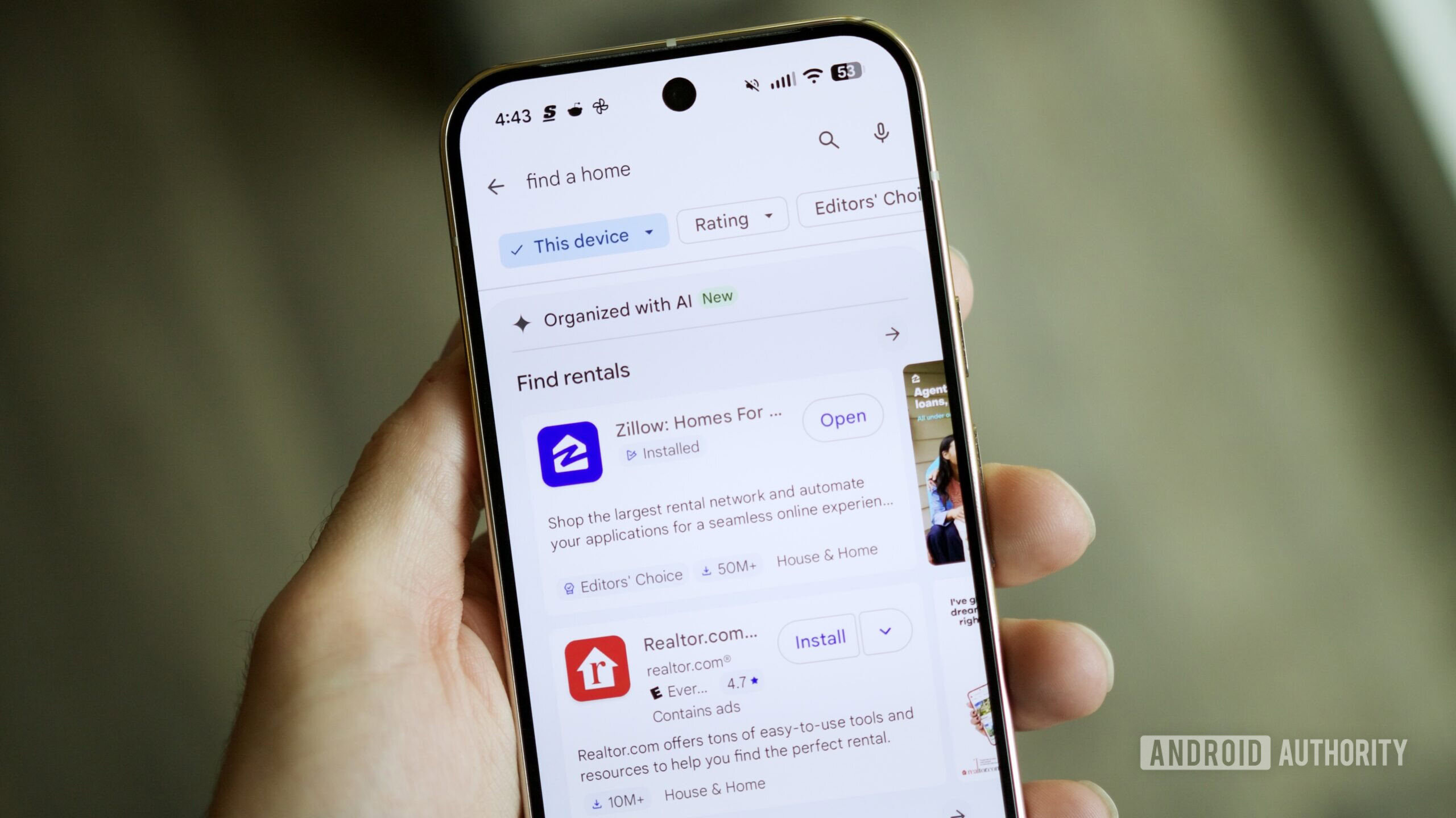 Google Play Store Guided Search Hero A pesquisa guiada resulta na Play Store.