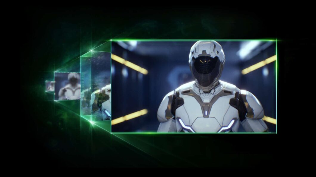 ilustra&ccedil;&atilde;o sobre a tecnologia Nvidia DLSS