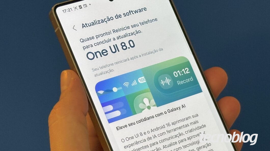 Tela de intalação da One UI 8