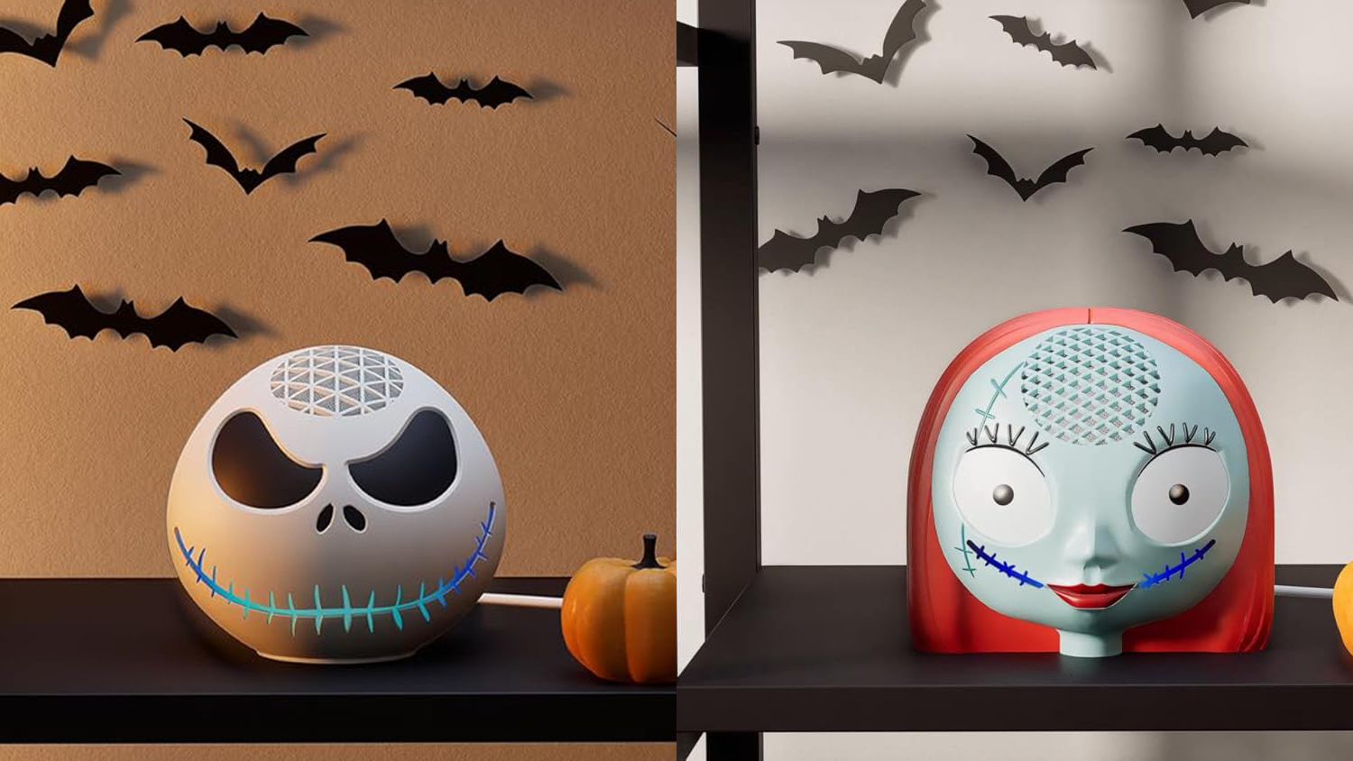 Jack e Sally Amazon Echo Dot conchas Jack e Sally Amazon Echo Dot conchas