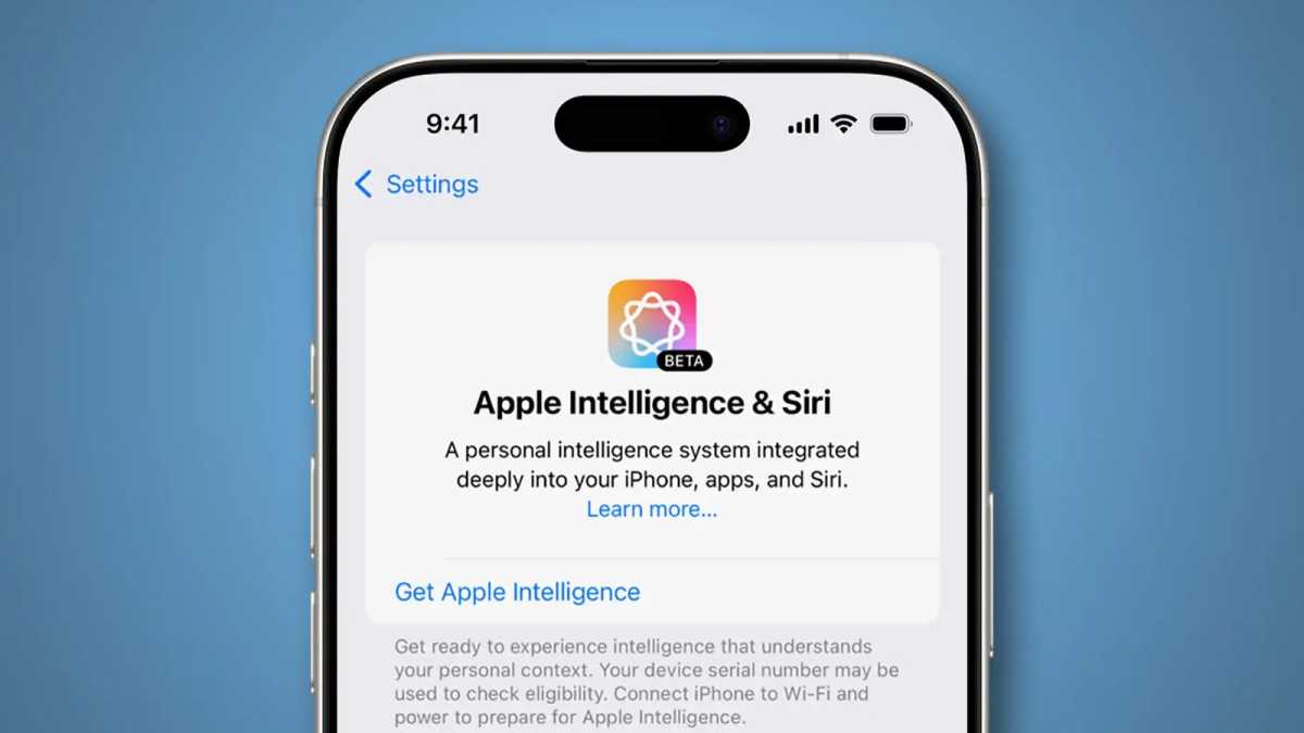 Apple Intelligence on an iPhone