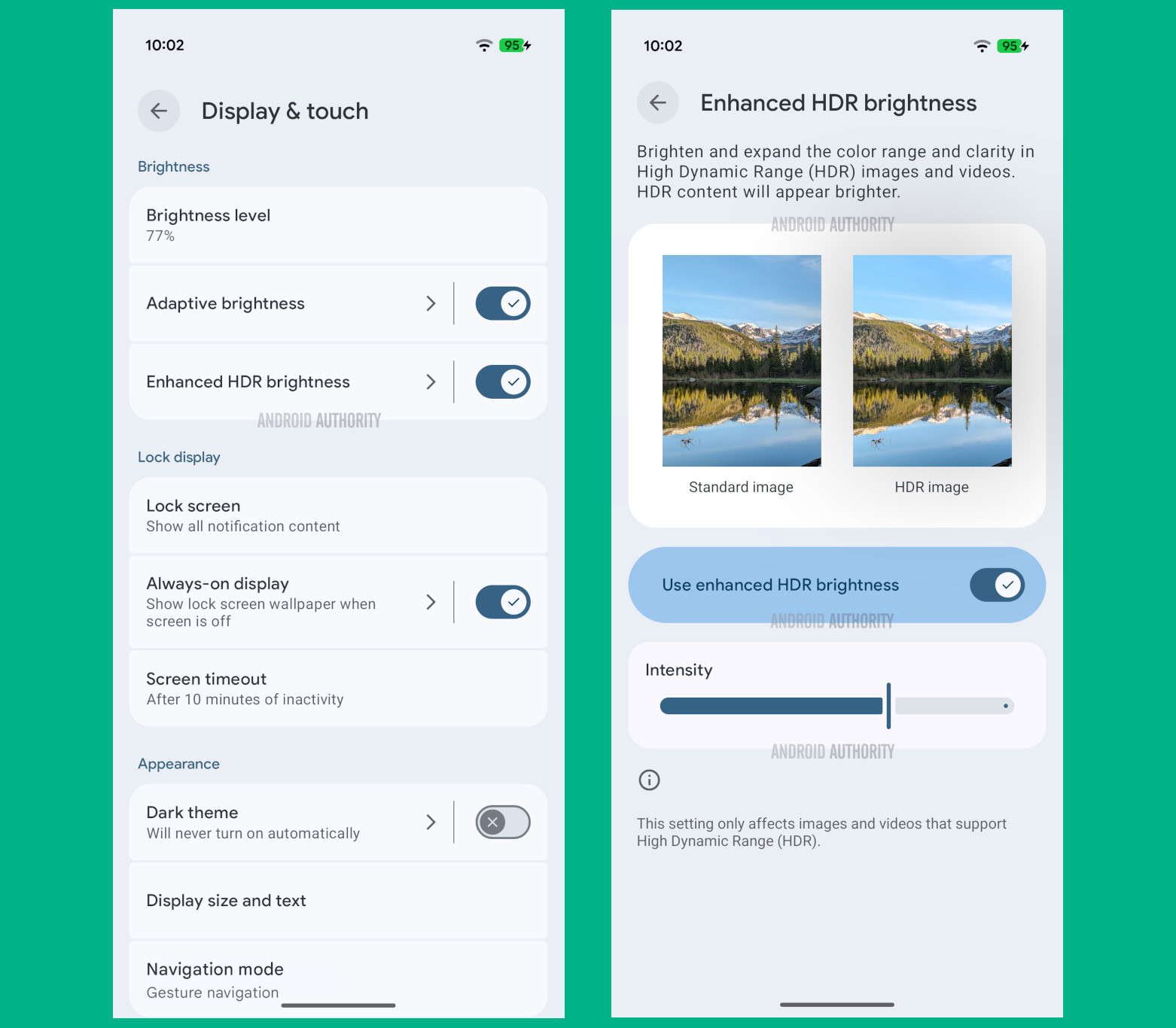 Recurso de brilho HDR aprimorado no Android 16 QPR1
