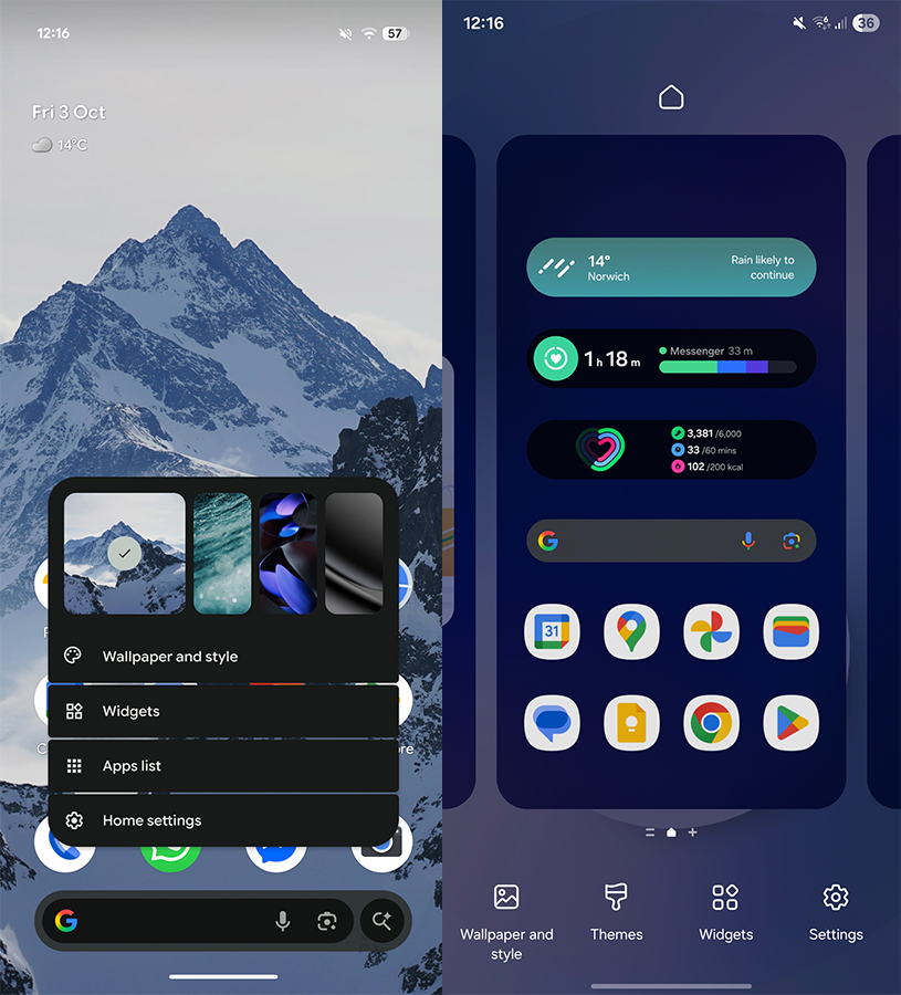 customise home screen google samsung