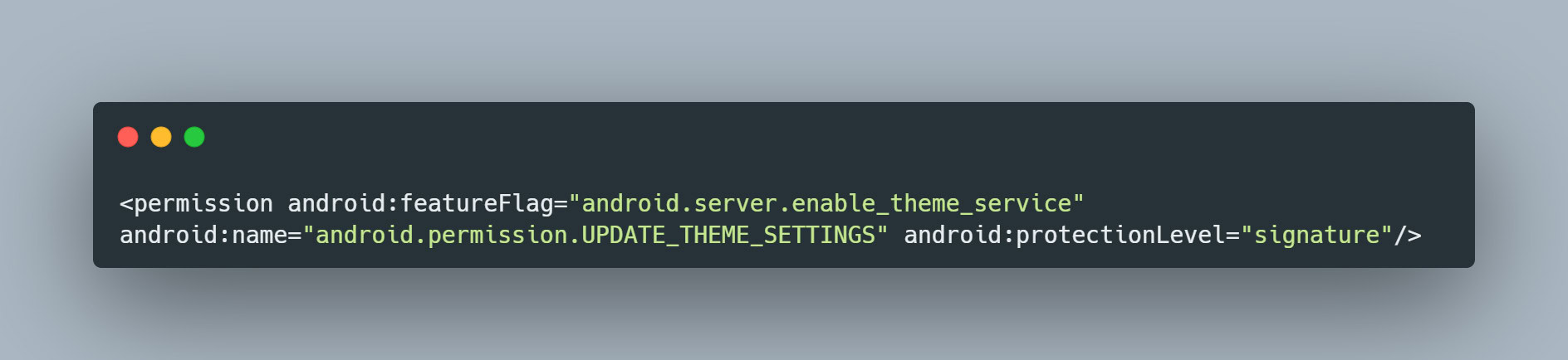 Permissão Android UPDATE THEME SERVICE Permissão Android UPDATE THEME SERVICE