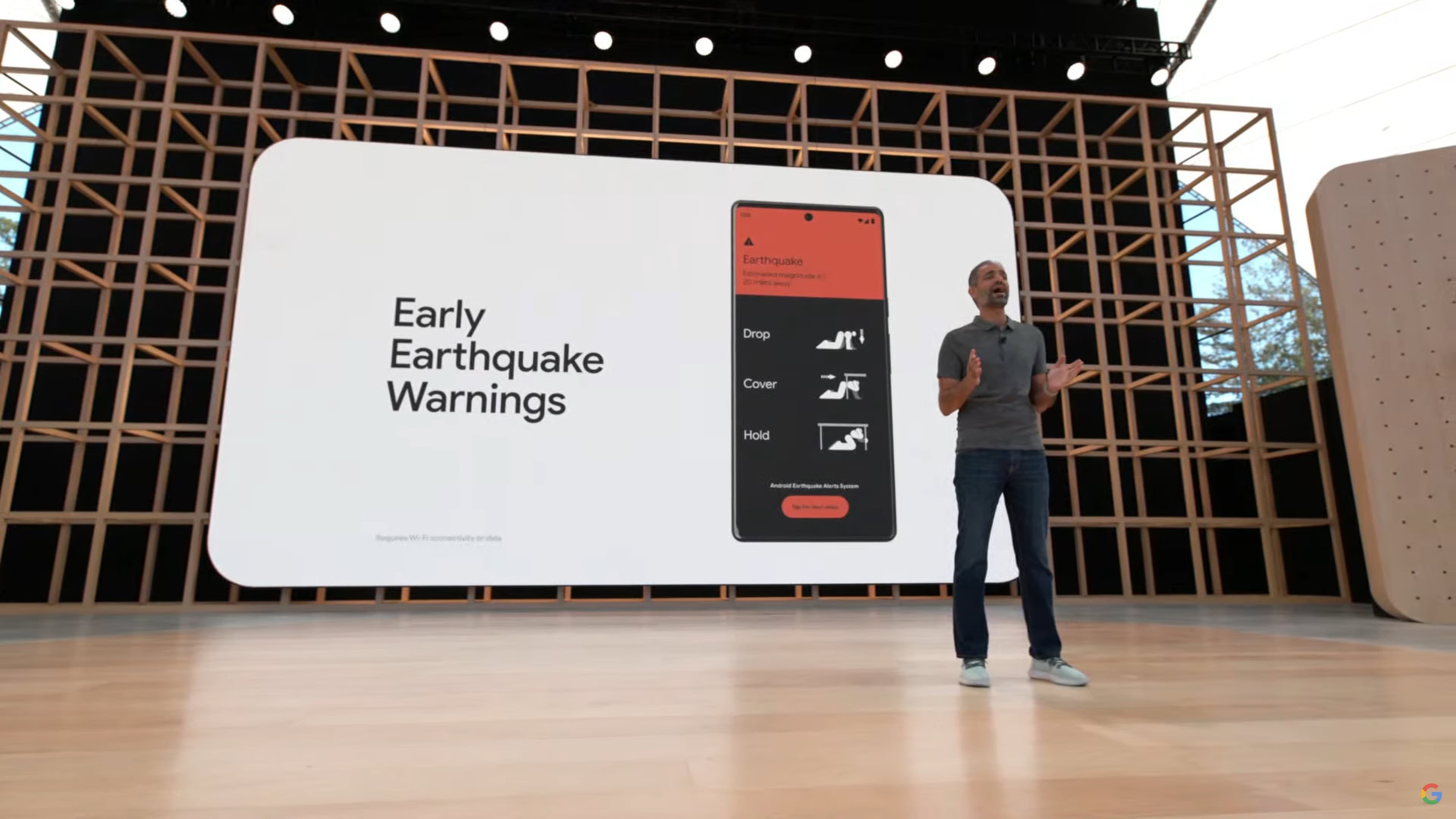 Detecção de terremoto do Google IO 2022 Detecção de terremoto do Google IO 2022