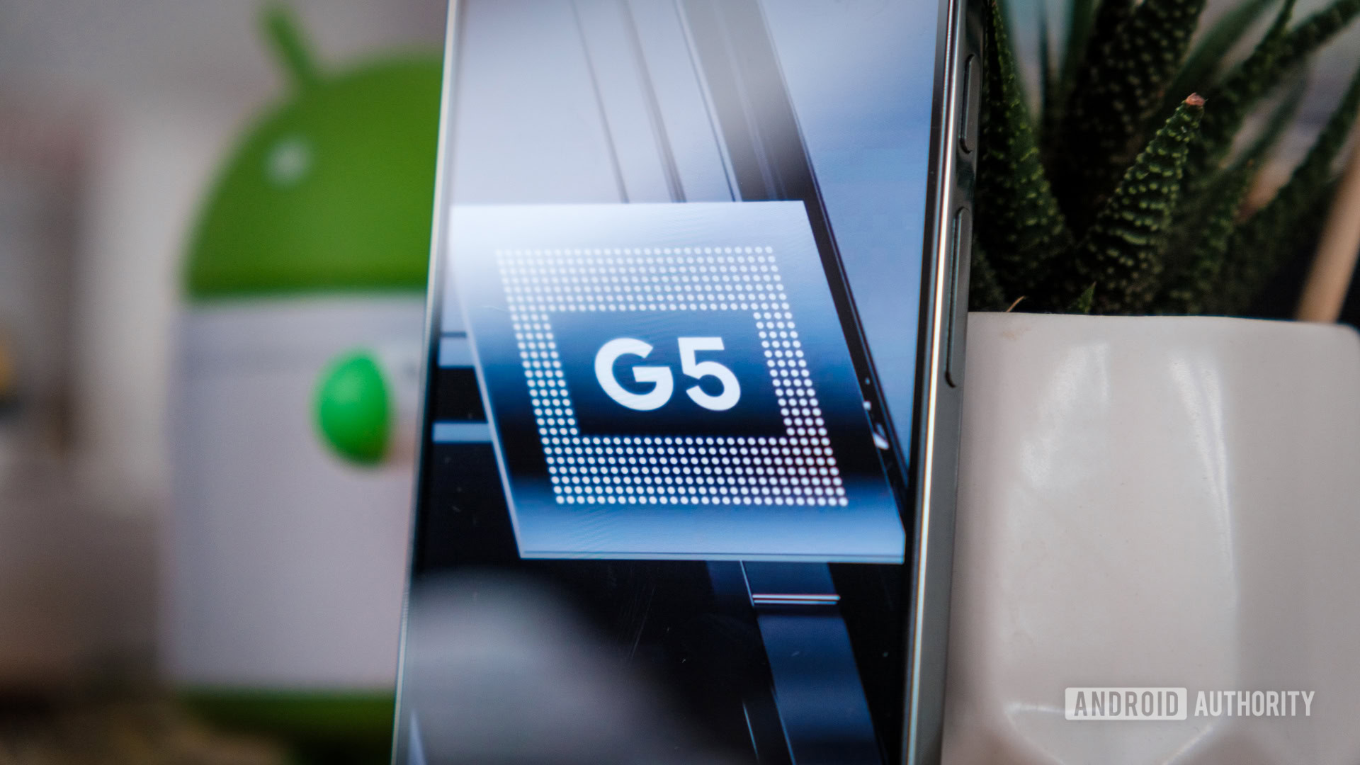 Logotipo do Google Pixel Tensor G5 de perto