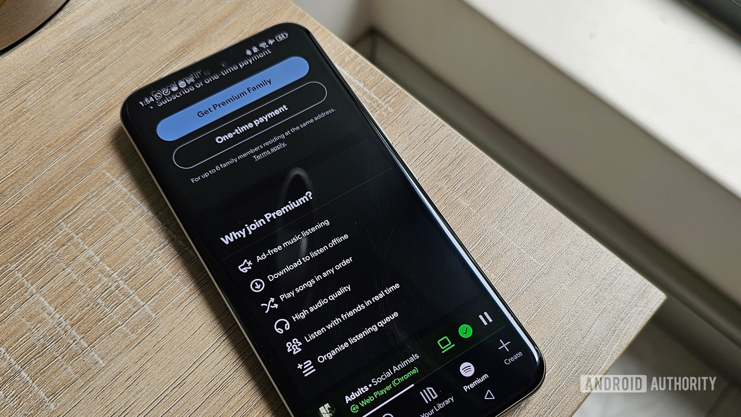 detalhes premium do spotify no aplicativo